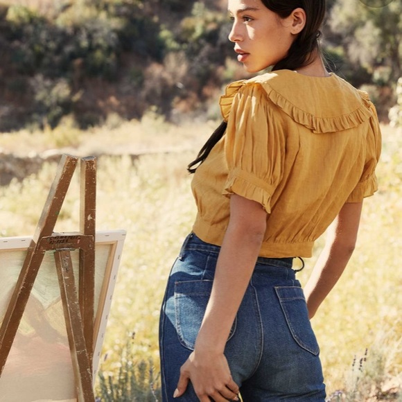 NWOT Doen Sparrow top in semolina - S - Picture 2 of 5